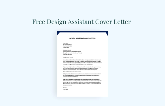 Design Assistant Cover Letter