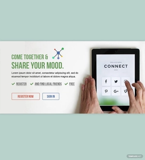 Social Media Website Header Template