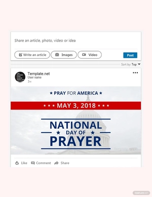 National Day of Prayer LinkedIn Post Template