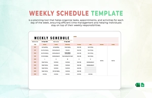 Weekly Schedule Template
