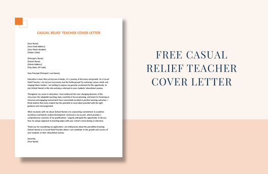 Casual Relief Teacher Cover Letter