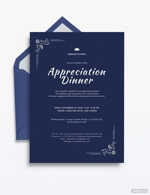 Appreciation Dinner Invitation Template