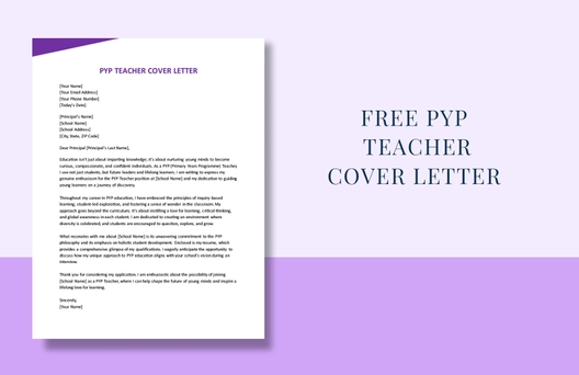 PYP Teacher Cover Letter