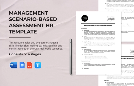 Management Scenario-based Assessment HR Template