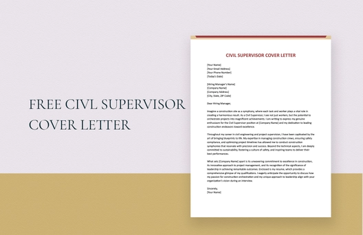 Civil Supervisor Cover Letter