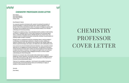 Chemistry Professor Cover Letter