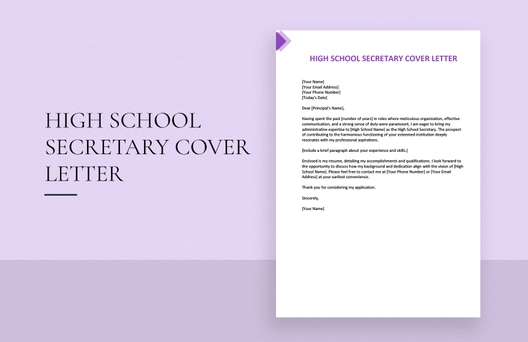 High School Secretary Cover Letter