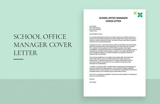 School Office Manager Cover Letter