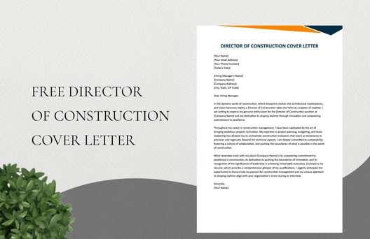 Director Of Construction Cover Letter Director Of Construction Cover Letter