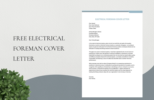 Electrical Foreman Cover Letter