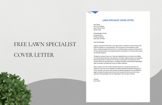 Lawn Specialist Cover Letter