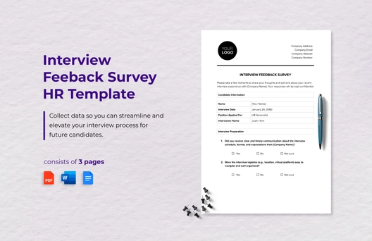 Interview Feedback Survey HR Template