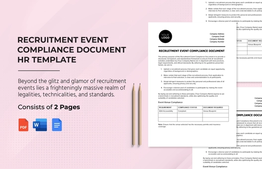 Recruitment Event Compliance Document HR Template Recruitment Event Compliance Document HR Template