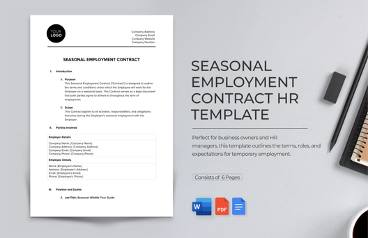 Seasonal Employment Contract HR Template Seasonal Employment Contract HR Template