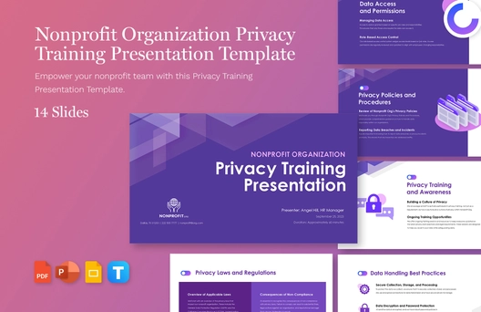 Nonprofit Organization Privacy Training Presentation Template