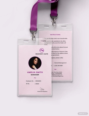 Massage ID Card Template