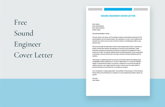 Sound Engineer Cover Letter