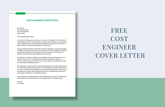 Cost Engineer Cover Letter
