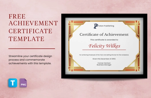 Achievement Certificate Template