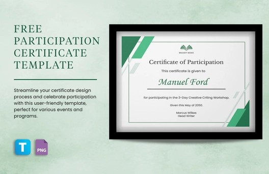 Participation Certificate Template