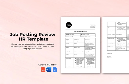 Job Posting Review HR Template
