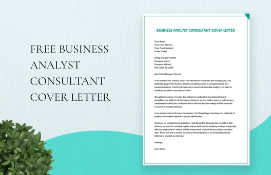 Business Analyst Consultant Cover Letter