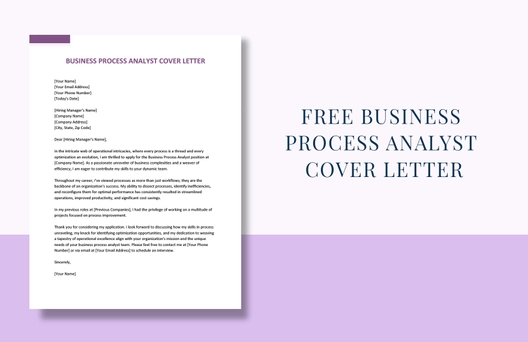 Business Process Analyst Cover Letter