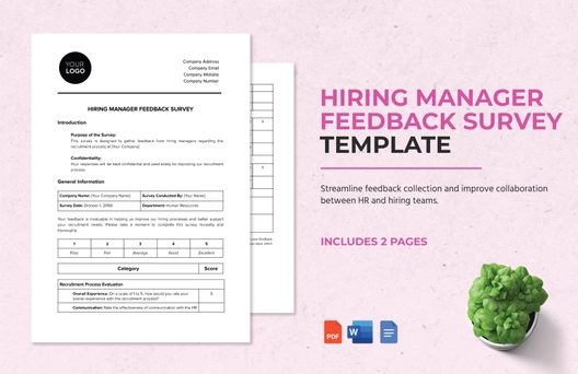 Hiring Manager Feedback Survey Template
