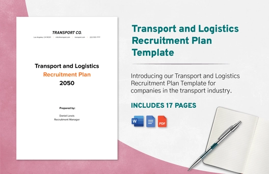 Transport and Logistics Recruitment Plan Template
