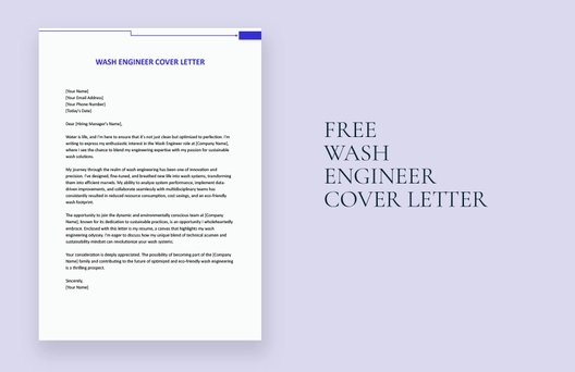 Wash Engineer Cover Letter