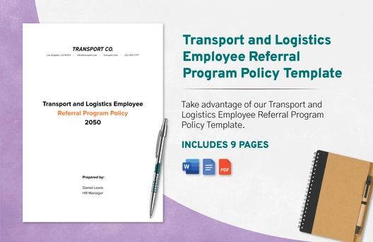 Transport and Logistics Employee Referral Program Policy Template