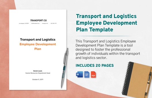 Transport and Logistics Employee Development Plan Template