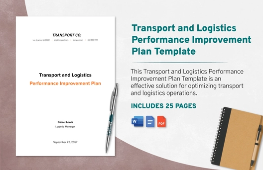 Transport and Logistics Performance Improvement Plan Template