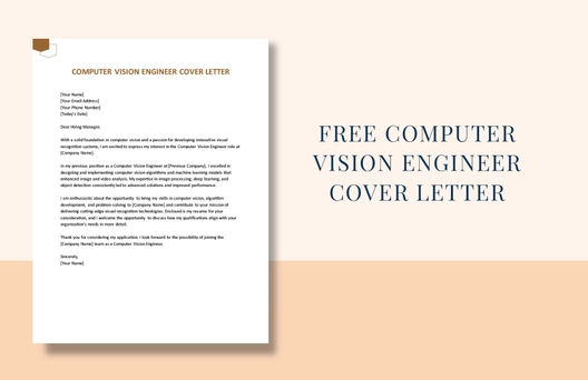 Computer Vision Engineer Cover Letter