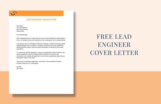 Lead Engineer Cover Letter