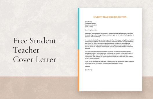 Student Teacher Cover Letter