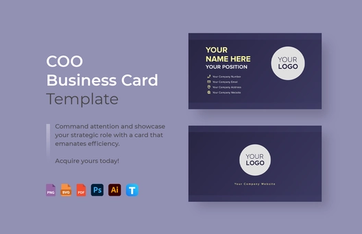 COO Business Card Template