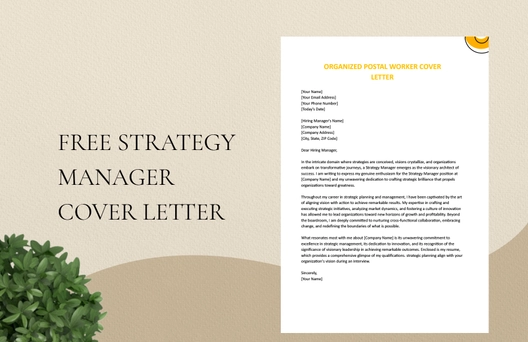 Strategy Manager Cover Letter Strategy Manager Cover Letter