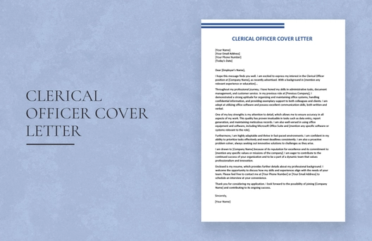 Clerical Officer Cover Letter