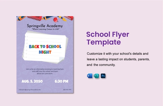 School Flyer Template