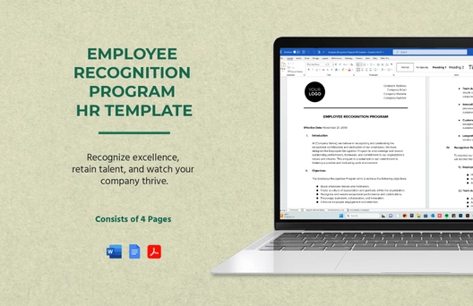 Employee Recognition Program HR Template