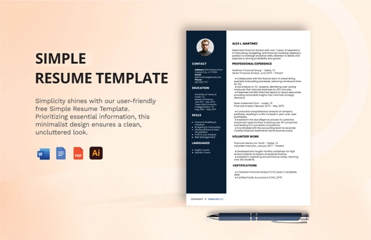 Simple Resume Template Simple Resume Template