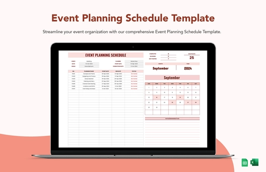 Event Planning Schedule Template