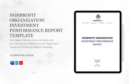 Nonprofit Organization Investment Performance Report Template