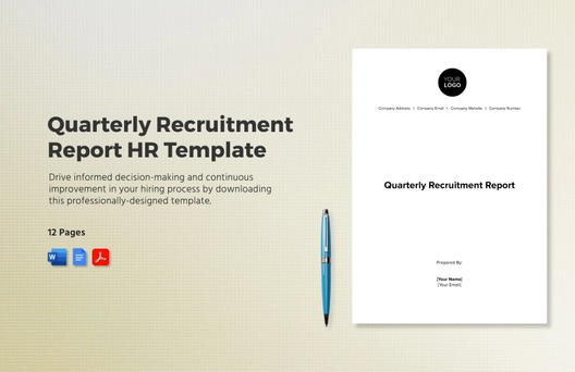 Quarterly Recruitment Report HR Template