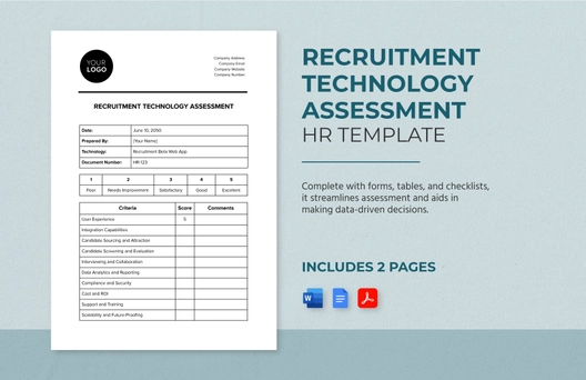 Recruitment Technology Assessment HR Template Recruitment Technology Assessment HR Template