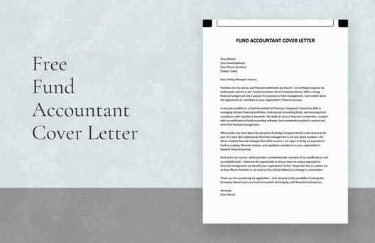 Fund Accountant Cover Letter Fund Accountant Cover Letter