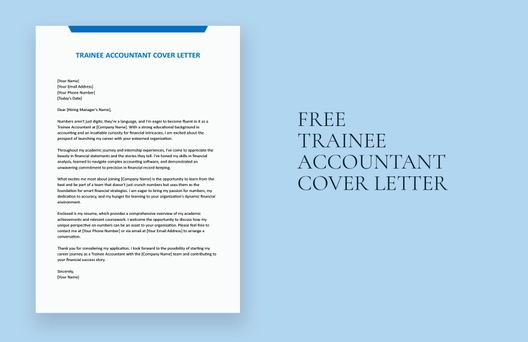 Trainee Accountant Cover Letter Trainee Accountant Cover Letter
