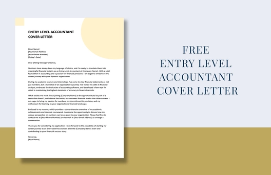 Entry Level Accountant Cover Letter Entry Level Accountant Cover Letter