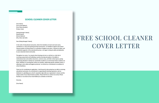 School Cleaner Cover Letter